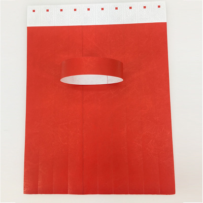 100 sztuk papierowych opasek na rękę Tyvek w kolorach czerwonym i zielonym dla dorosłych - Wianko - 6