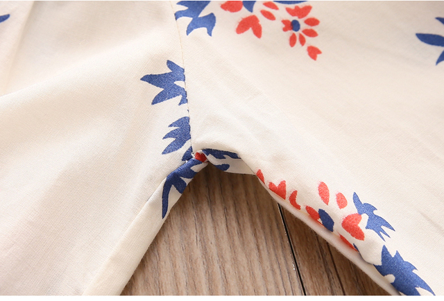 Bawełniana bluzka z długim rękawem dla dziewczynek w kwieciste wzory Peterpan Collar - nowa kolekcja 2021 w rozmiarach 2-12 lat - Wianko - 17