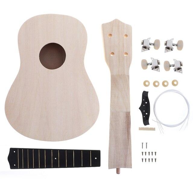 21-calowe Ukulele DIY Kit ryby hawajskie dla początkujących - dla dzieci, amatorów - ręczne malowanie i montaż - zabawka artystyczna - Wianko - 1