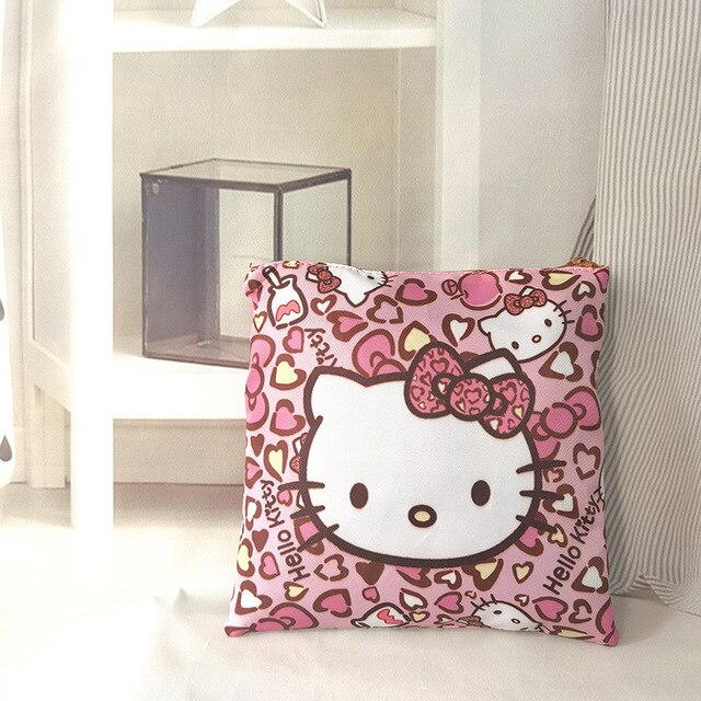 Kawaii torba Melody na zakupy, składana, podwójnego zastosowania, dużej pojemności, Hello Kitty - Wianko - 6