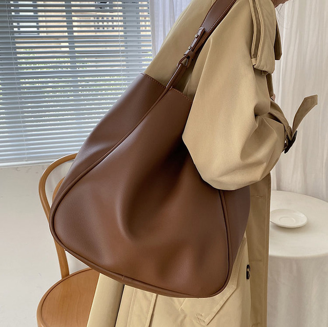 Damska torebka Vintage z jednym ramię, dużej pojemności, wykonana z wysokiej jakości PU skóry - Wianko - 7