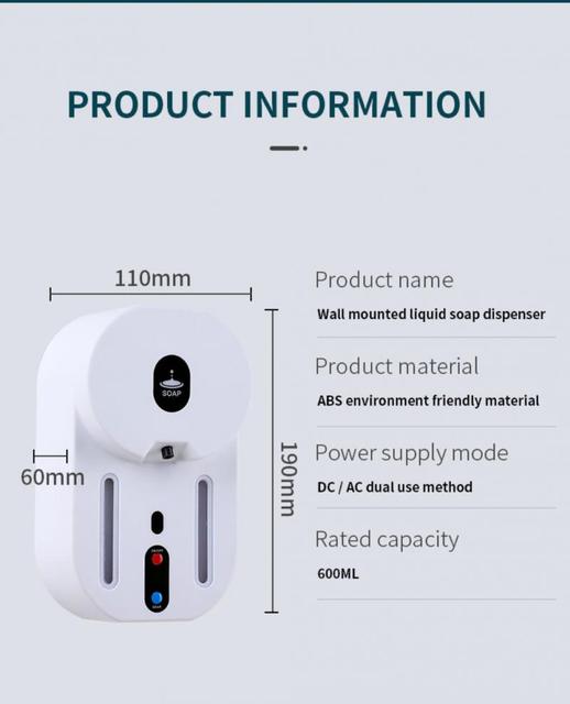 Nowoczesny dozownik mydła z indukcyjnym spienianiem i ładowaniem USB - Wianko - 13