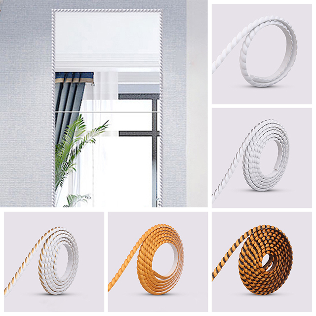 Elastyczne paski PVC do formowania ramek drzwi, luster i tapicerki - dekoracja wnętrza, salon, lustro - Wianko - 1