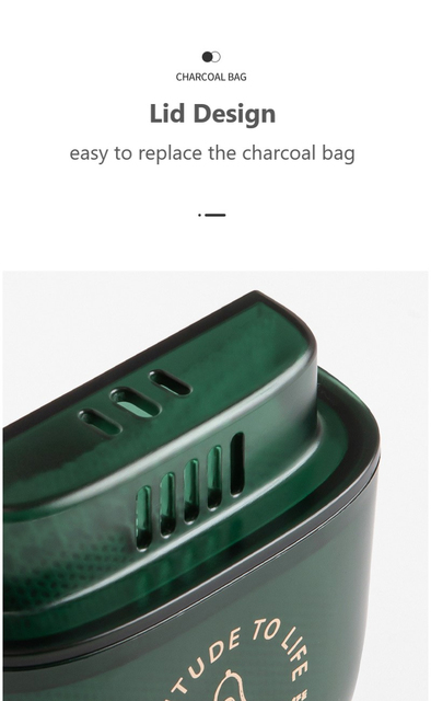 Lodówka dezodorujący neutralizator zapachów węglowy Box Cup Carbon bambusowy - Wianko - 12