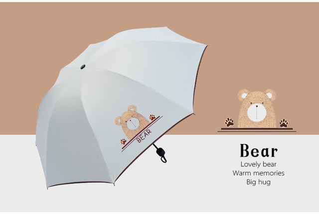 Funkcjonalny, składany parasol słoneczny ochrony przed UV - las kreskówka - Wianko - 15