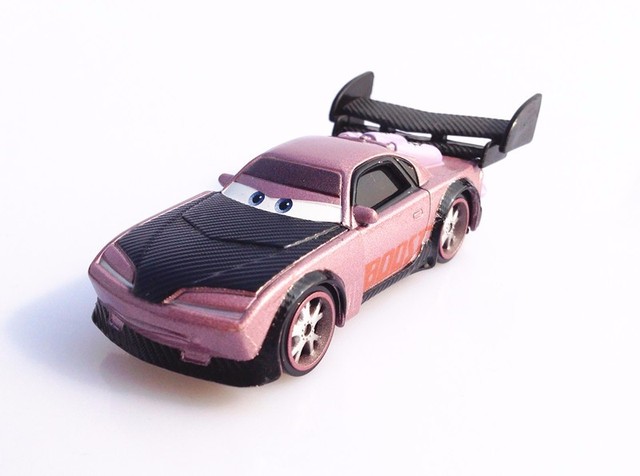 Pixar Cars 2 - Oryginalny Boost z płomieniami, odlewany Metal, zabawka samochód dla dzieci - Zygzak McQueen - Wianko - 1