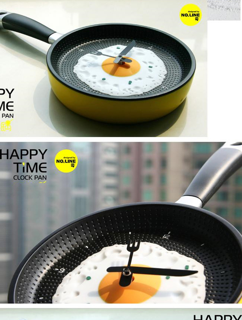 Twórczy zegar ścienny ABS do pokoju i kuchni z opcją omleta oraz potu, cichy i prosty - Wianko - 8
