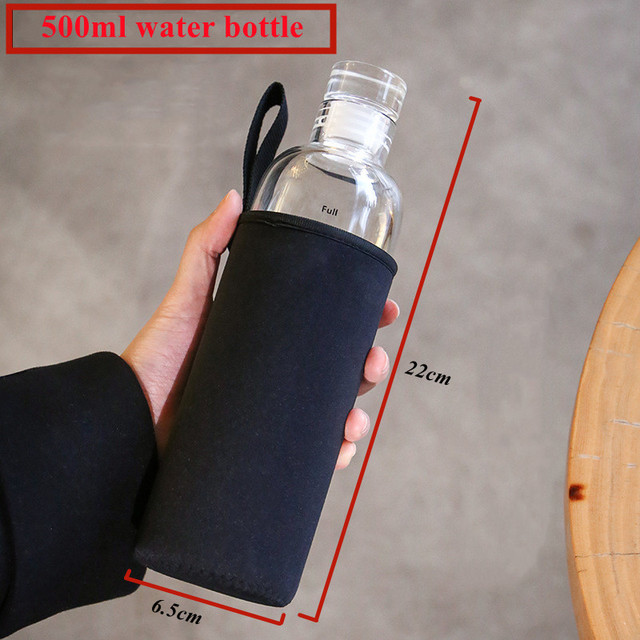 Mark Skala - butelka szklana na wodę z rękawem na kubek, pojemność 500/750 ml - Wianko - 1