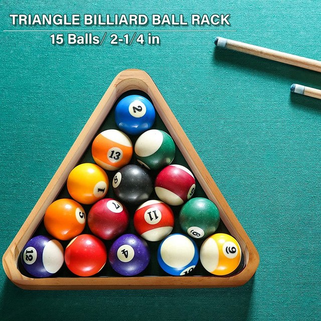 Stojak na bilard 8-Ball triple-rogowy z wyborem kuli drewnianej i diamentowej 9-piłki - Wianko - 8