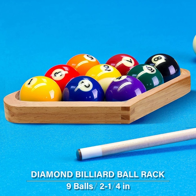 Stojak na bilard 8-Ball triple-rogowy z wyborem kuli drewnianej i diamentowej 9-piłki - Wianko - 7
