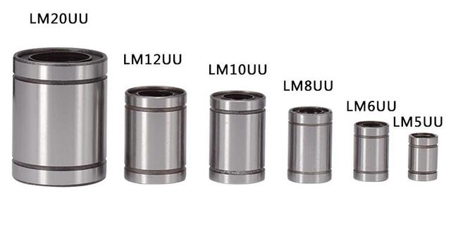 Partia 2/4 sztuk łożysk liniowych LM3UU LM4UU LM5UU LM6UU LM8UU LM10 LM4 LM5 do CNC i prętów liniowych - Wianko - 7