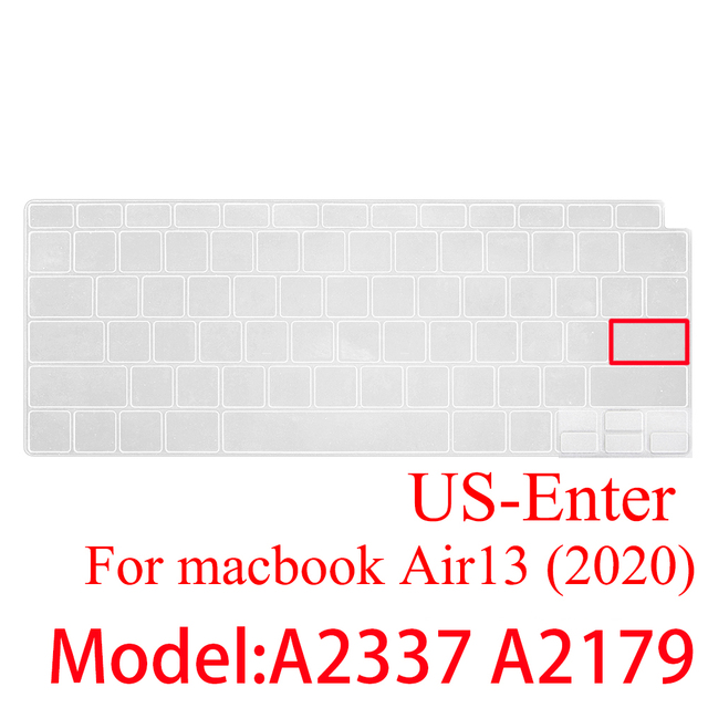 Pokrywa klawiatury silikonowa dla Macbook Air13 A2337 kolor hiszpański ue - Wianko - 12