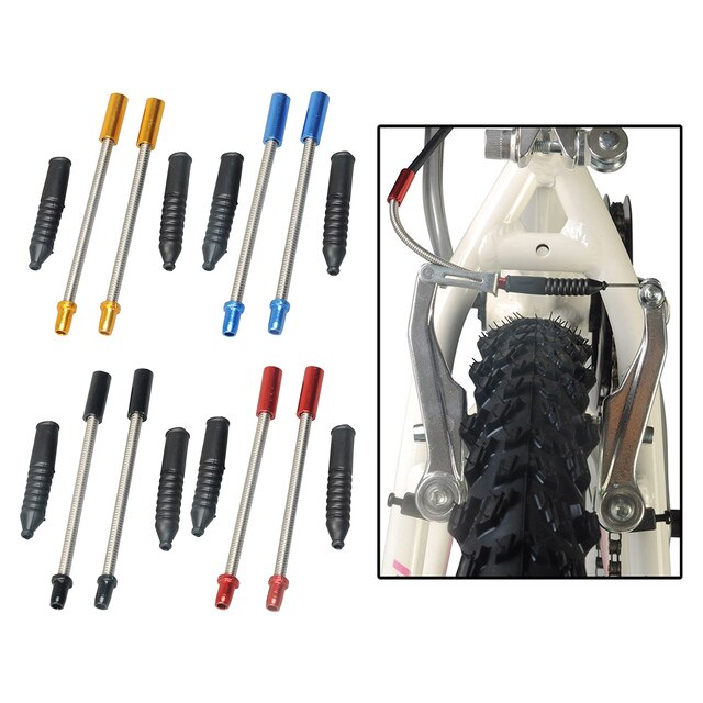 Kabel hamulcowy motocyklowy zginany, komplet z kluskami hamulcowymi i 2 sztukami kaloszy do roweru - Wianko - 1