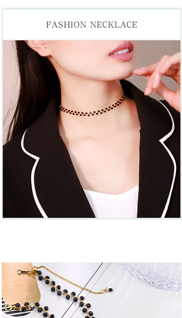 Naszyjnik damski z łańcuszkiem i wisiorkiem, koreański styl, sztuczny kryształ i perła, vintage 2021 - Wianko - 7