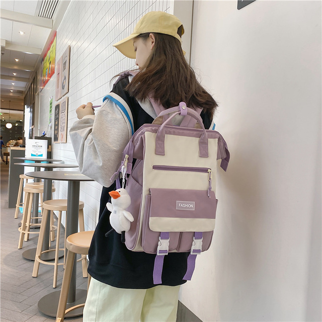 Plecak Lady wodoodporny Laptop kobieta - modny plecak w stylu kawaii dla podróżującej studentki - Wianko - 7