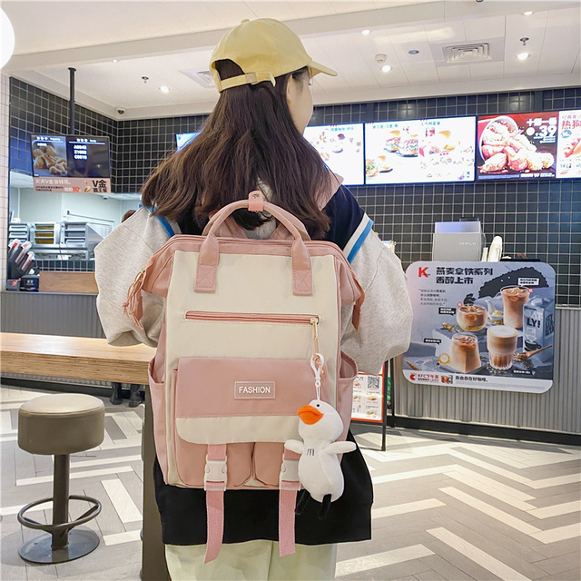Plecak Lady wodoodporny Laptop kobieta - modny plecak w stylu kawaii dla podróżującej studentki - Wianko - 5