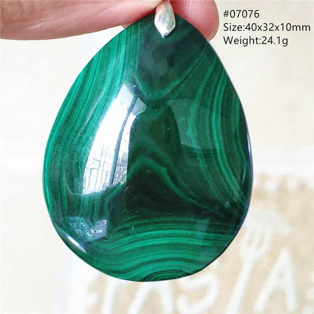 Wisiorek naturalnej zieleni: malachit chryzokola - kropla wody, biżuteria mężczyźni, kobiet 36x26x6mm - Wianko - 13