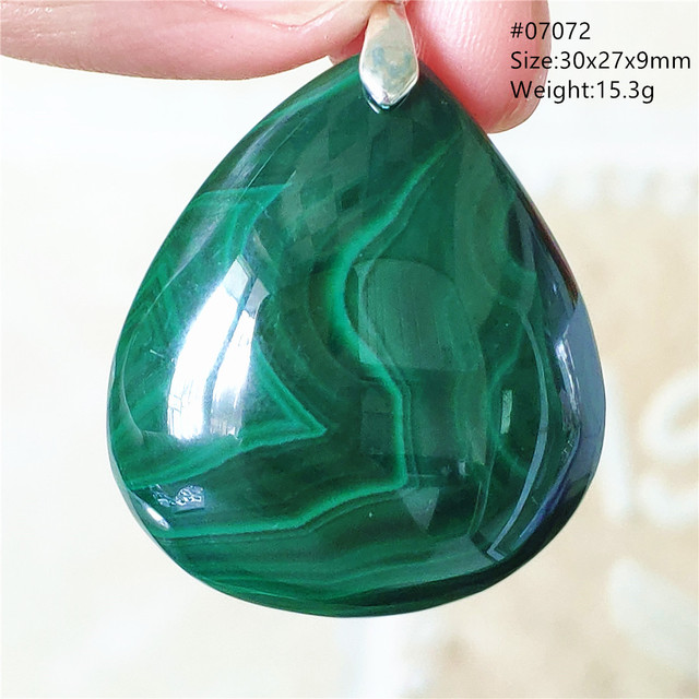 Wisiorek naturalnej zieleni: malachit chryzokola - kropla wody, biżuteria mężczyźni, kobiet 36x26x6mm - Wianko - 5