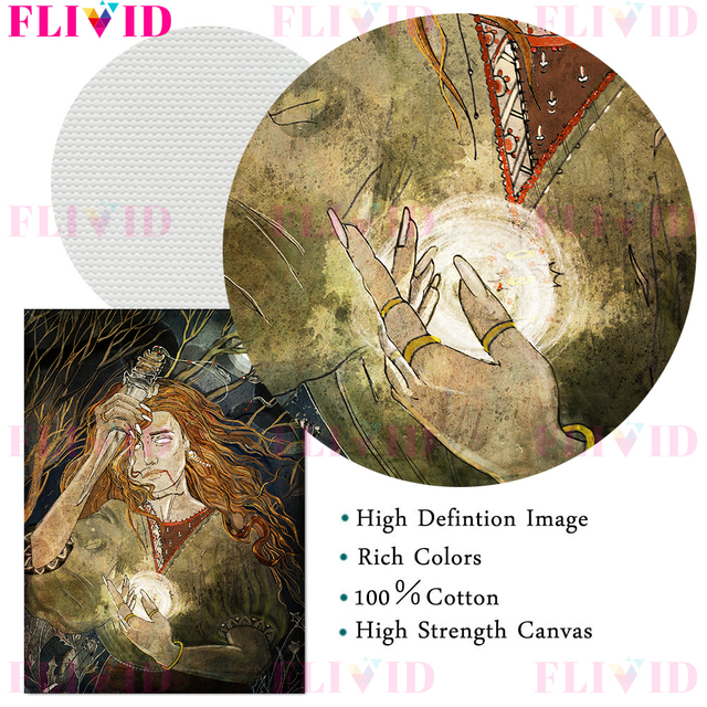 Obraz ścienny na płótnie Czarownice w nawiedzonym lesie - mroczny magiczny rytuał i folklor, idealne na dekorację - Wianko - 2
