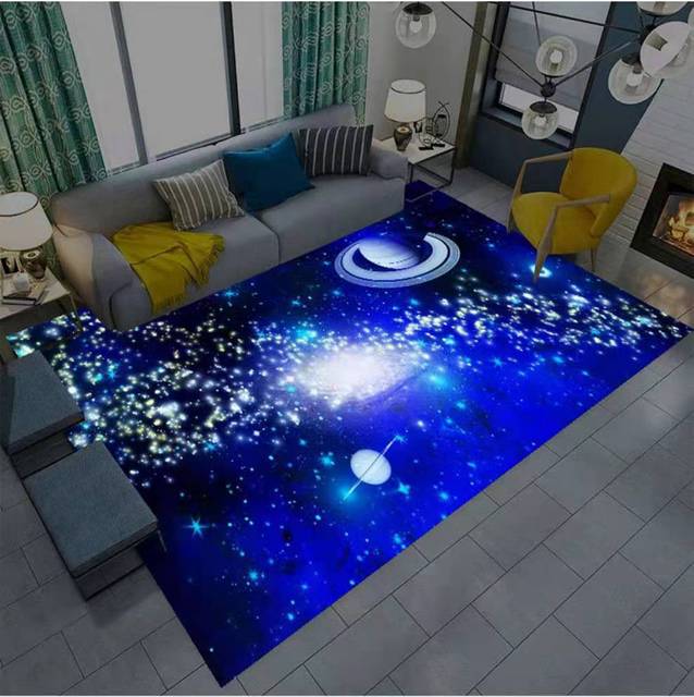 Dywan Starry Sky Illusion - dekoracyjna mata do salonu, sypialni i drzwi wejściowych dla dzieci - Wianko - 23