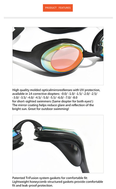 Okulary pływackie Barracuda Dr.B z ochroną UV i antyfogiem dla kobiet i mężczyzn z receptą dioptryczną - Wianko - 6