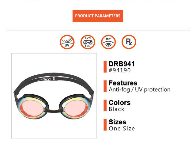 Okulary pływackie Barracuda Dr.B z ochroną UV i antyfogiem dla kobiet i mężczyzn z receptą dioptryczną - Wianko - 4
