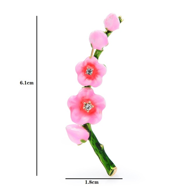 Broszka z kwiatem Plum Blossom - akcesorium do biżuterii, idealne jako prezent - Wianko - 3