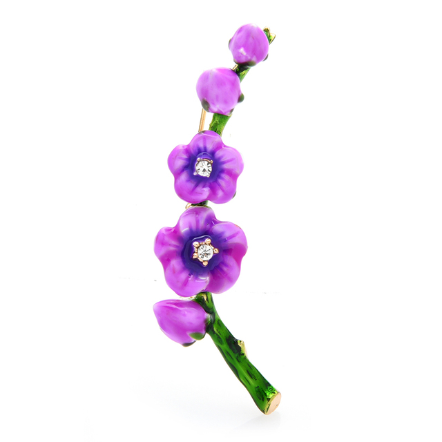 Broszka z kwiatem Plum Blossom - akcesorium do biżuterii, idealne jako prezent - Wianko - 1