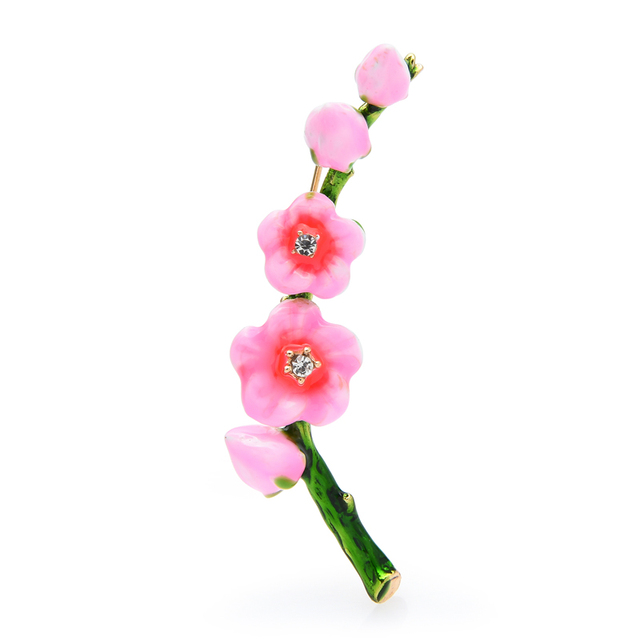 Broszka z kwiatem Plum Blossom - akcesorium do biżuterii, idealne jako prezent - Wianko - 2