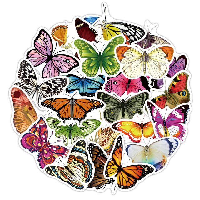 Paczka 800 kolorowych, wodoodpornych naklejek motyli i zwierząt do dekoracji na walizki, laptopy, kaski rowerowe i zabawki - Wianko - 8