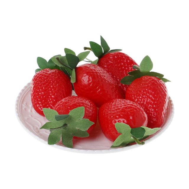 Realistyczna sztuczna truskawka do dekoracji kuchni - symulacja owocu o wyświetlaczu K1MF - Wianko - 2