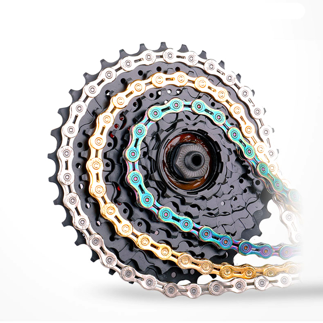 Łańcuch rowerowy RACEWORK łańcuchy 8-11 prędkości do rowerów szosowych i górskich, srebrny, 116L, system shimano SRAM Campagnolo - Wianko - 1