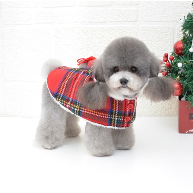 Czerwony dzianinowy sweter z golfem dla psa na Boże Narodzenie - Wianko - 6