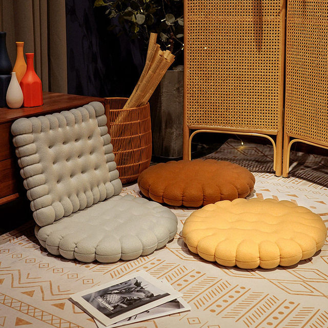 Pluszowa poduszka Sofa w stylu skandynawskim z motywem herbatników - Cookie, kształt kwadratowy, dla miłośników zwierząt i wystrój łóżka - Wianko - 4