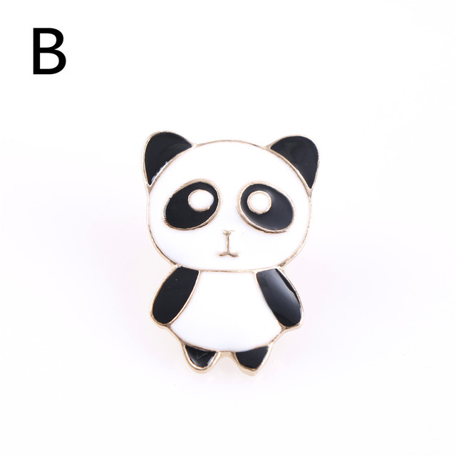 Broszka emaliowana z motywem zwierząt - Panda i pingwin, matka i dziecko, do kurtki, płaszcza, plecaka - Wianko - 9