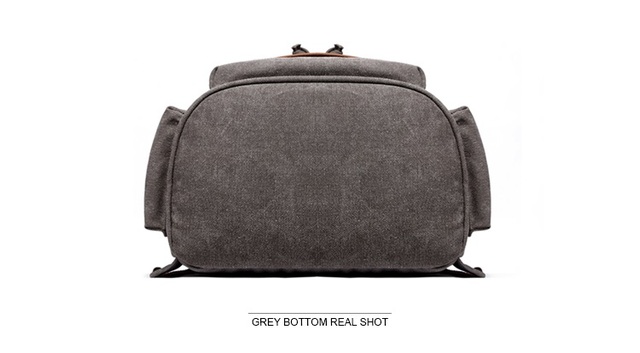 Plecak męski z dużą pojemnością na laptopa w stylu vintage - płócienny torba podróżna 2020 - Wianko - 9