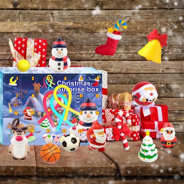 Kreatywny kalendarz adwentowy - najlepszy prezent dla dzieci na Boże Narodzenie: ręcznie rozdarte, zestaw podarunkowy z niespodzianką, tajemnicze pudełko antystresowe - Wianko - 7