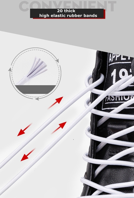 Elastyczne okrągłe sznurowadła NewMetal Lock dla dzieci i dorosłych - szybkie leniwe sznurówki do pięknych butów - Wianko - 5