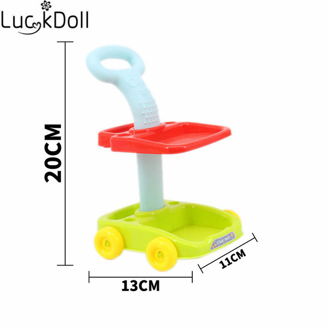 Akcesoria do sprzątania dla lalek 18-cal Mop, odkurzacz, miotła i wiadro, nadające się do amerykańskiej lalki zabawkowej - Wianko - 13
