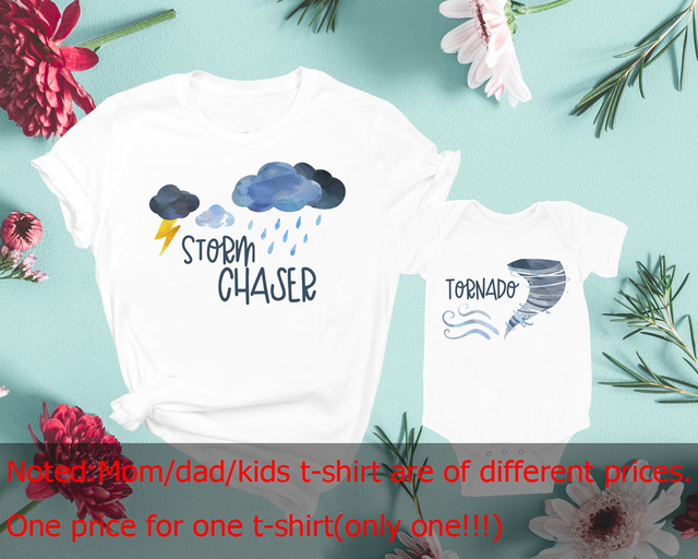 Pasujące koszulki Storm Chaser Tornado dla matki i syna: mama i ja, mama i córka - Wianko - 2