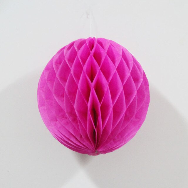 Lampion kwiatowy z papierową kulą o strukturze plastra miodu, 10 cm, idealny na śluby, urodziny i Baby Shower - Wianko - 23