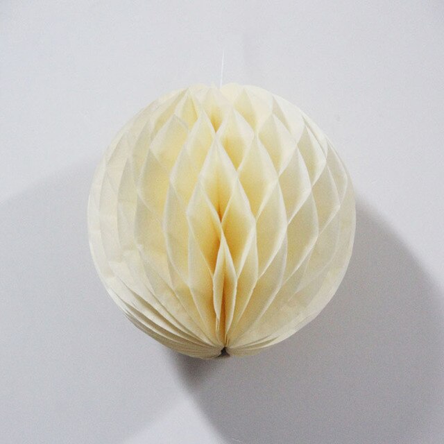 Lampion kwiatowy z papierową kulą o strukturze plastra miodu, 10 cm, idealny na śluby, urodziny i Baby Shower - Wianko - 10