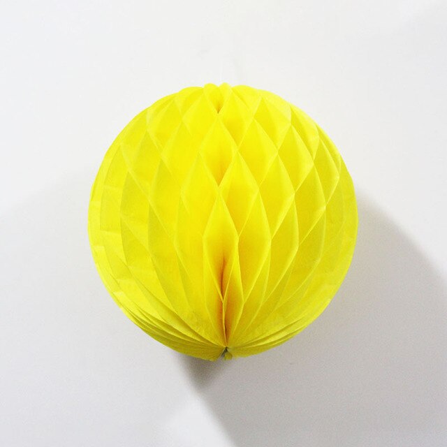 Lampion kwiatowy z papierową kulą o strukturze plastra miodu, 10 cm, idealny na śluby, urodziny i Baby Shower - Wianko - 19