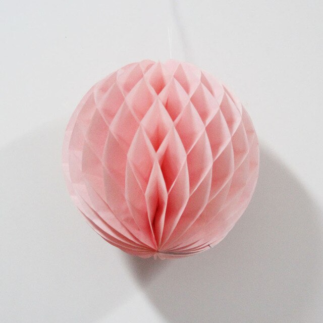Lampion kwiatowy z papierową kulą o strukturze plastra miodu, 10 cm, idealny na śluby, urodziny i Baby Shower - Wianko - 22