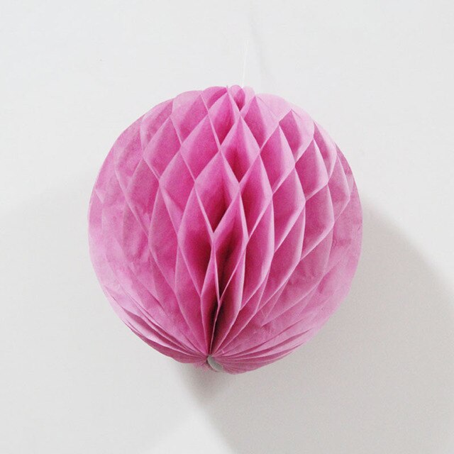 Lampion kwiatowy z papierową kulą o strukturze plastra miodu, 10 cm, idealny na śluby, urodziny i Baby Shower - Wianko - 8