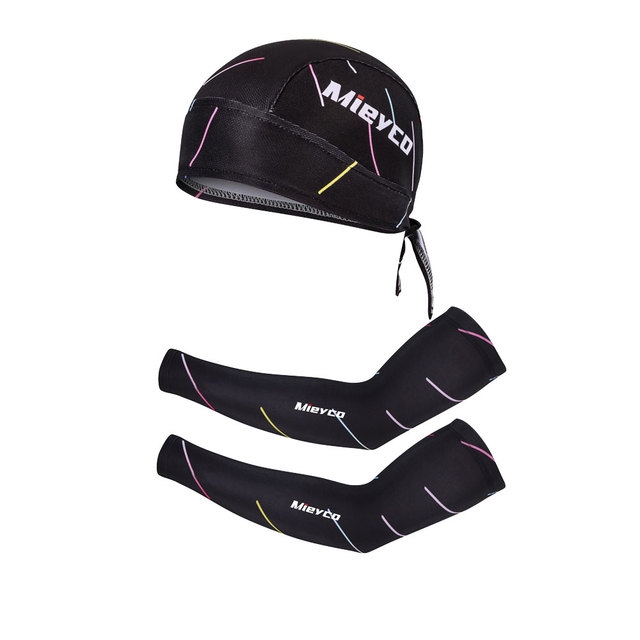 Mieyco - Ocieplacze na ręce anty-UV do biegania, kolarstwa i koszykówki z rękawami naramiennymi i czapką sportową - Wianko - 10