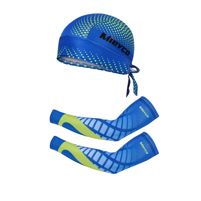 Mieyco - Ocieplacze na ręce anty-UV do biegania, kolarstwa i koszykówki z rękawami naramiennymi i czapką sportową - Wianko - 22