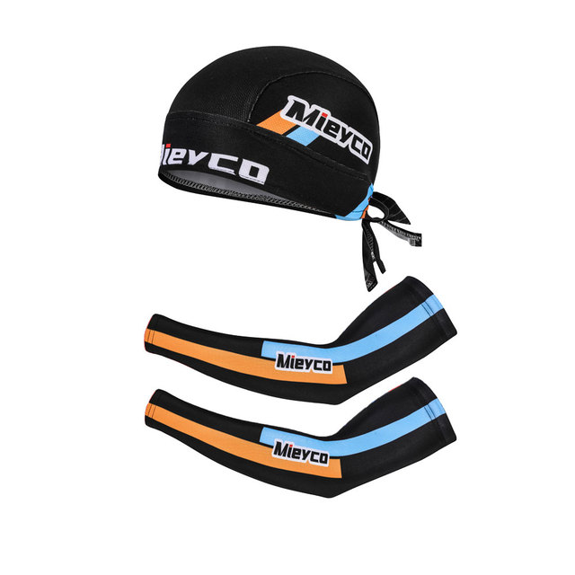 Mieyco - Ocieplacze na ręce anty-UV do biegania, kolarstwa i koszykówki z rękawami naramiennymi i czapką sportową - Wianko - 17