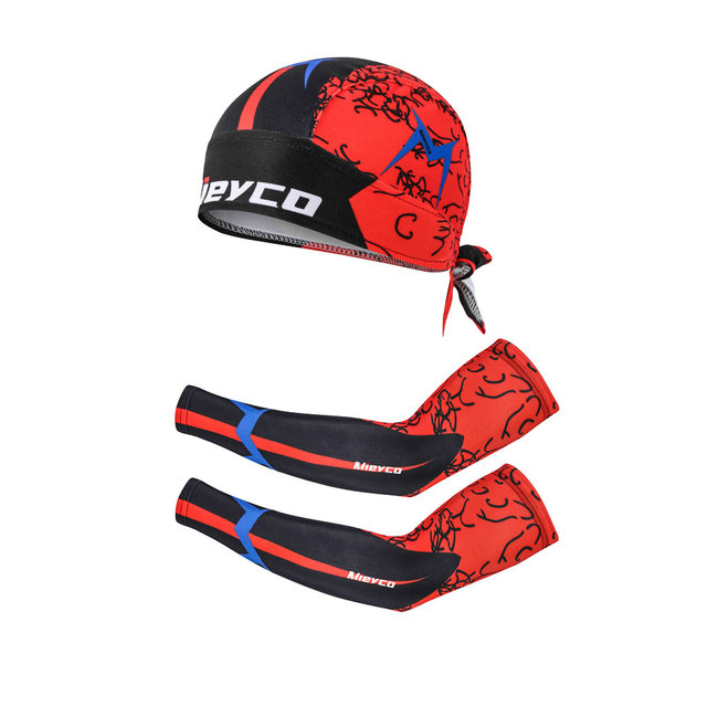 Mieyco - Ocieplacze na ręce anty-UV do biegania, kolarstwa i koszykówki z rękawami naramiennymi i czapką sportową - Wianko - 11
