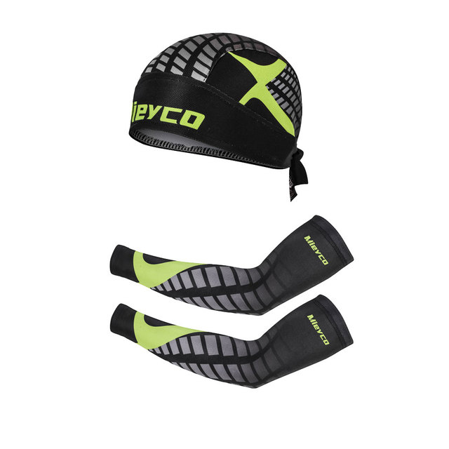 Mieyco - Ocieplacze na ręce anty-UV do biegania, kolarstwa i koszykówki z rękawami naramiennymi i czapką sportową - Wianko - 13